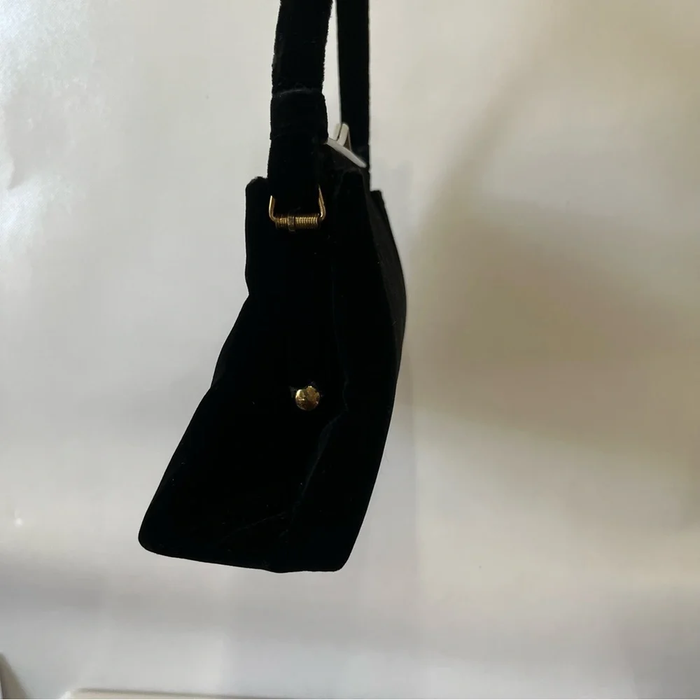 Vintage Garay Black Velvet Pocketbook Retro 60’s